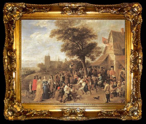 framed  TENIERS, David the Younger Peasants Merry-making wt, ta009-2